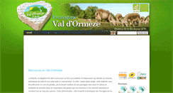 Desktop Screenshot of fromagerieduvaldormeze.com
